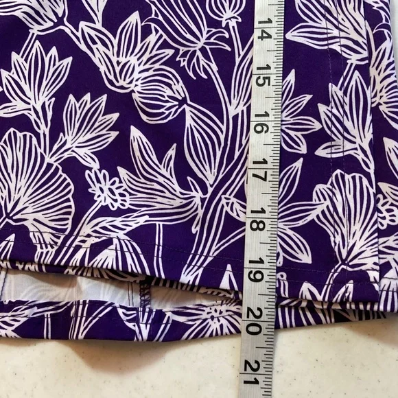 Floral Purple Mini Skirt - Picture 7 of 7